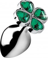 Lucky Clover Gem - Medium Anal Plug - Silver