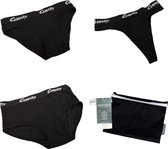 Cheeky Pants 3-Pack - Menstruatie Ondergoed Set - Maat 32 - Waterdicht Tasje - Comfortabel - Veilig - Zero Waste