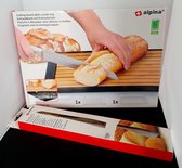Alpina broodplank met opvangbak en broodmes