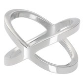 iXXXi jewelry single ring Francis zilverkleurig staal - Maat 19