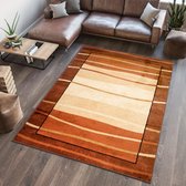 Tapiso Dorian Vloerkleed Bruin Beige Modern Slaapkamer Woonkamer Tapijt Maat- 60x100