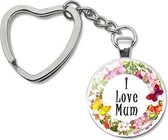 Sleutelhanger voor moeder - I Love Mum - Moeder Kado - Cadeau - Liefste mama geschenk - Cadeautje voor moeder - Gratis Verzonden