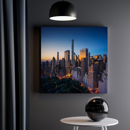 Artaza Toile Peinture New York Au Lever Du Soleil - 40x40 - Klein - Photo Sur Toile - Impression Sur Toile