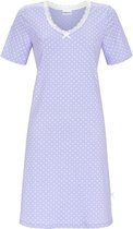 Ringella nachthemd met kanten randje - 1211026 - lavendel stip - 40