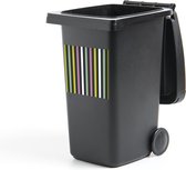 Container sticker Strepen - Patroon - Paars - 40x40 cm - Kliko sticker