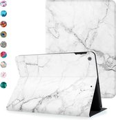 iPad 2021 / 2020 / 2019 hoes - iPad 10.2 inch hoes - Smart Book Case - Wit Marmer