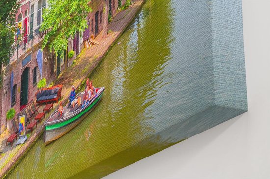 Artaza Peinture Sur Toile Maisons Sur L'Oudegracht À Utrecht - 80x120 - Groot - Photo Sur Toile - Impression Sur Toile