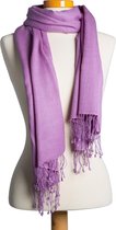 Cashmere/ Zijde Pashmina Sjaal Violet - Sjaals - 55% cashmere en 45% zijde - handgeweven in Nepal