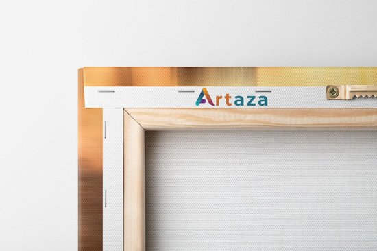 Artaza - Triptyque de peinture sur toile - Léopard se reposant au soleil - 120x80 - Photo sur toile - Impression sur toile