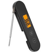 BOTC Digitale Vleesthermometer - Kernthermometer - BBQ thermometer - Waterdicht - Uitklapbaar - Meetbereik -50 tot 300 ℃ - Zwart