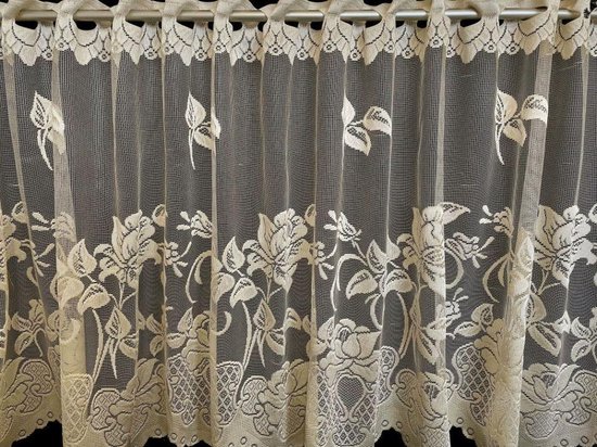 Voilage court 90 cm de hauteur crème