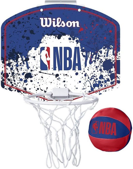 Wilson mini Basketbalring - Nba - Blauw/rood - 2-delig