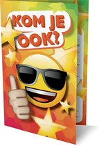 Uitnodigingskaarten - Emoji - Zonnebril - 6st.