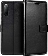 Sony Xperia 10 III - Bookcase Zwart - portemonee hoesje
