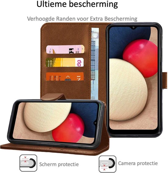 Samsung Galaxy A02s - Bookcase Brown - Étui portefeuille