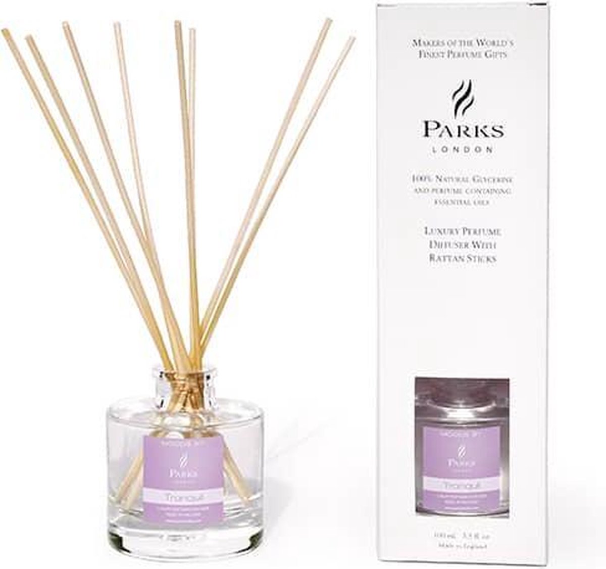 Geurstokjes - Parks London - MOODS - Tranquil (Purple) - Lavender, Lilac, Jasmine & Amber - 100ml