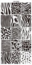 Nail Art Stempelplaat - nagellak acryl stempelen - Tijger en Luipaard Sjablonen