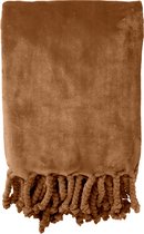 Dutch Decor - FLORIJN - Plaid van fleece 150x200 cm Tobacco Brown - bruin - Deken