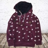 Squared and Cubed kindertrui met pootjes aubergine -s&C-110/116-Hoodie meisjes