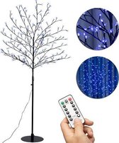 Fleur de Noël - Sapin de Noël - Décorations de Noël - Noël - Branches lumineuses - Éclairage de Noël - 220 cm - 220 LED, éclairage bleu - avec télécommande