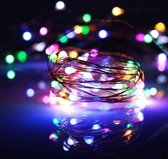 Fairy Lights - Lampjes Slinger - LED Lichtslinger - 5M met 100LED in Kleur- Op Batterijen  - String Light Kerstverlichting - Sfeerverlichting- Romantisch Licht