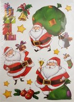stickers kerstmannen 42 x 25 cm folie rood