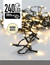 Kerstverlichting 240 LED warm wit, snoerlengte 20,9 meter, witte verlichting, voor binnen en buiten, kerst