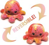 Omkeerbare Knuffel Octopus 'Roodtinten' en glitter (92212)