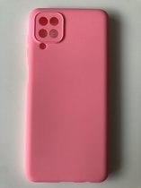 Siliconen back cover case - Geschikt voor Samsung Galaxy A12 - TPU hoesje Roze
