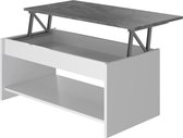 HAPPY Lifting Salontafel - Wit en grijs - L 50 cm