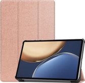 Voor Honor Tablet V7 Pro Custer Textuur Horizontale Flip Leren Case met Drie-opvouwbare Houder & Slaap / Wake-up Functie (Rose Goud)