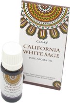 Geurolie Witte Salie 10 ml flesje - Smudgen - Aromaolie/parfumolie voor in geurbranders - Huisparfum- Aromatische oliën