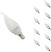 E14 LED Flame lamp 8W 220V Ø38mm (10 stuks) - Koel wit licht - Overig - Pack de 10 - Wit Froid 6000k - 8000k - SILUMEN