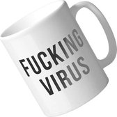 mok Fucking Virus 350 ml keramiek wit