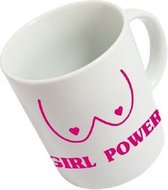 mok Girl Power 355 ml keramiek wit/roze