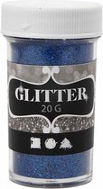 glitter blauw 20 gram