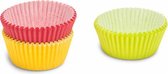 cupcakevormen 5 cm papier rood/groen/geel 150 stuks