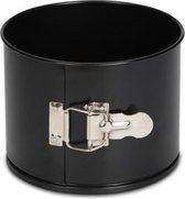 springvorm met hoge rand 16 cm staal zwart