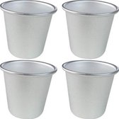 timbaalvormen 8 x 6,5 cm staal zilver 4 stuks