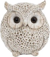 sculptuur Owl 11 x 7 cm polyresin wit