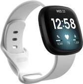 YONO Bandje geschikt voor Fitbit Versa 4 / 3 / Sense – Siliconen – Wit – Large