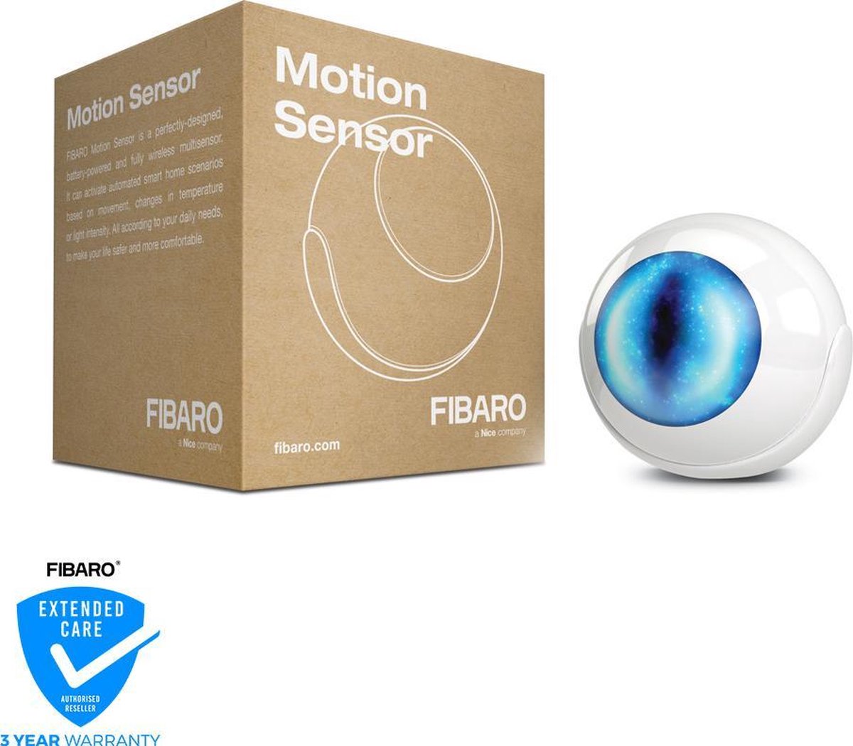 FIBARO Motion Sensor - 4-in-1 multi-sensor - Incl. batterij - Werkt met FIBARO Home Centers, Homey en andere Z-Wave Controllers - Fibaro