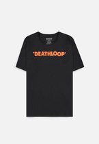 Deathloop Heren Tshirt -L- Logo Zwart