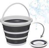 Opvouwbare emmer - 10 liter - Wit/Grijs - Duurzaam