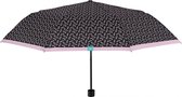 paraplu veertjesprint dames 97 cm microvezel zwart