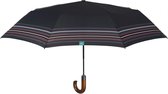 mini-paraplu heren 96 cm microfiber zwart/bordeaux