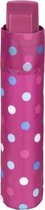 paraplu Mini 96 cm stippen dames roze