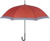 paraplu Border 102 cm automatisch microvezel rood