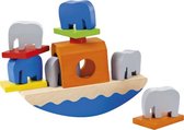 speelgoedboot Wippofant junior 15,5 cm hout 11-delig