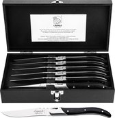 Couteaux à steak Laguiole Style de Vie Luxury Line - 6 pièces - Ebène